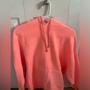Neon Coral Aritzia TNA Boyfriend Hoodie